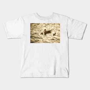 Baby Mallard and Mother Kids T-Shirt